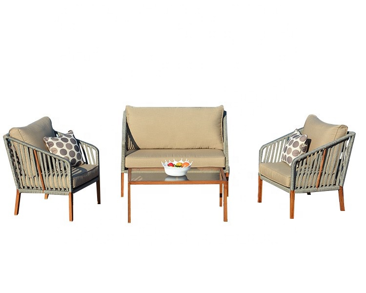 Poly Rattan Furniture Aluminum Outdoor Sofa