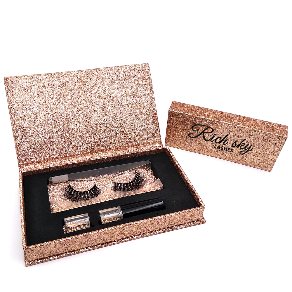 custom lash box packaging of high quality silk eyelashes