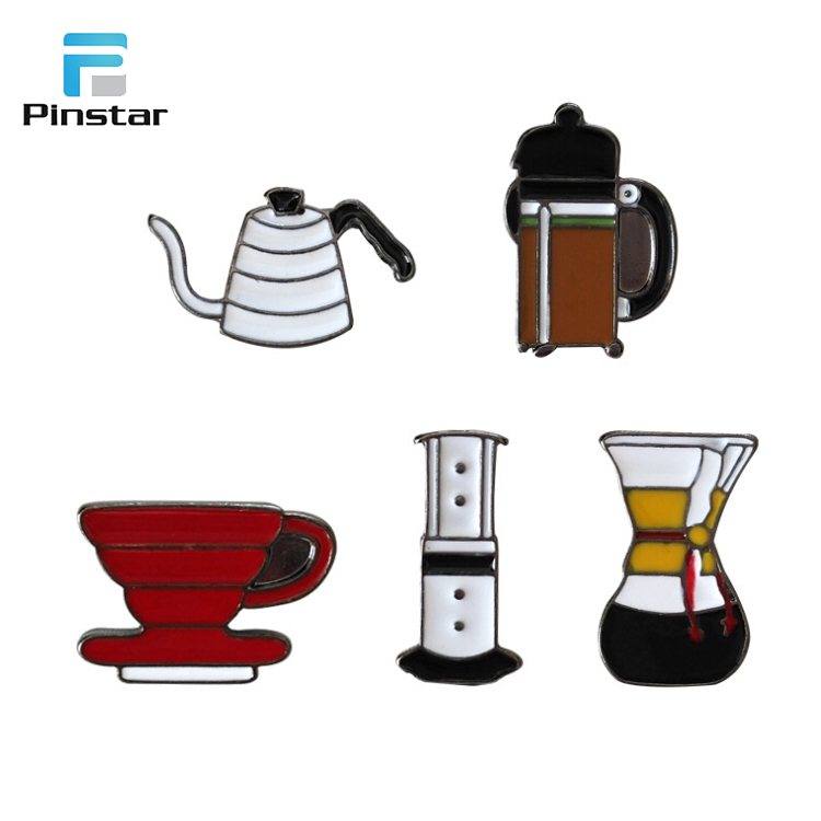 Kunshan Pinstar Vintage Coffee Brooch Wholesale Custom Lapel Pins