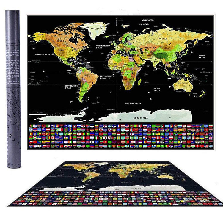 China good world usa scratch off travel map
