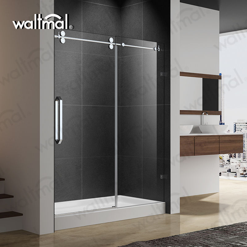 Waltmal 10mm tempered glass single sliding shower door with highquality hardwares WTM-03A21