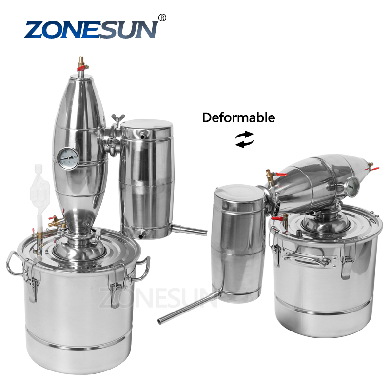 ZONESUN 50L нержавеющая сталь дома Алкоголь дистиллятор для продажи вина чайник Английский Руководство дистилляции
