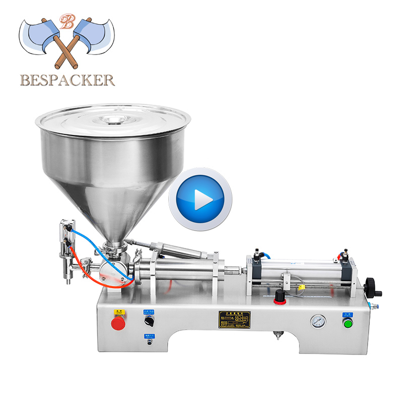 Bespacker G1WGD полуавтоматическая пневматическая машина для розлива пасты, машина для розлива йогурта, кетчупа, косметическая машина для розлива крема