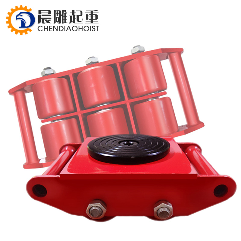 6 8 10 12 15 18 24 30 ton Machinery Moving CRA Cargo Trolley Skates/Cargo Roller