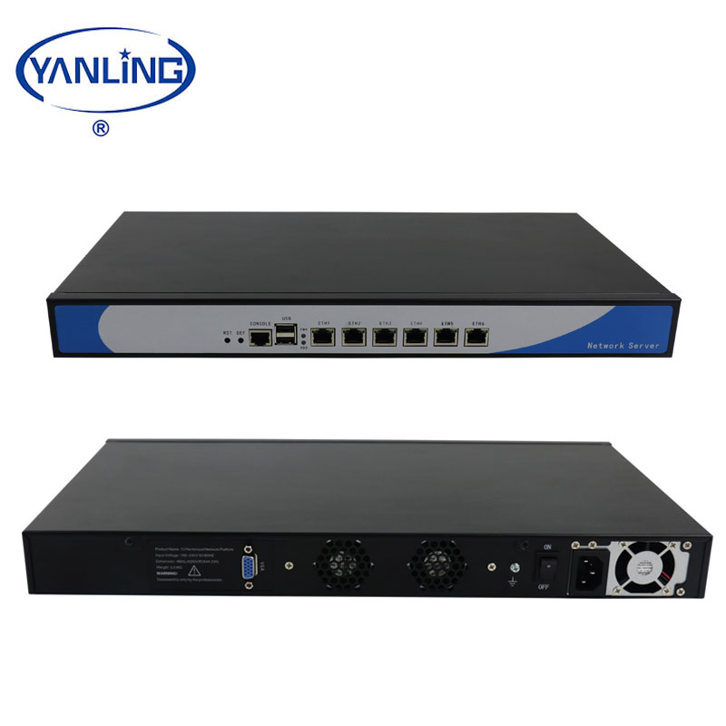 Celeron 1037U 19 дюймов 1U pfsense сервер брандмауэра с Intel 6*1000 м 82583 В