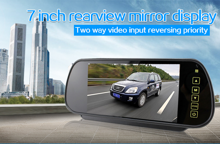 wholesale factory 7Inch Car Display Universal Car Truck Rearview Tft Lcd Monitor