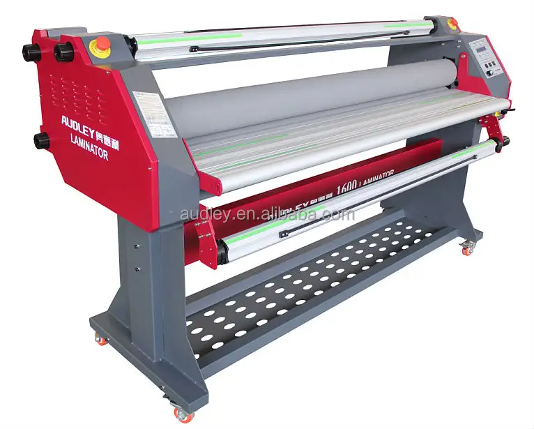 Audley 1600 1600H5+ 63'' CE automatic feeding wide format industrial roll hot and cold melt laminator machine price for paper