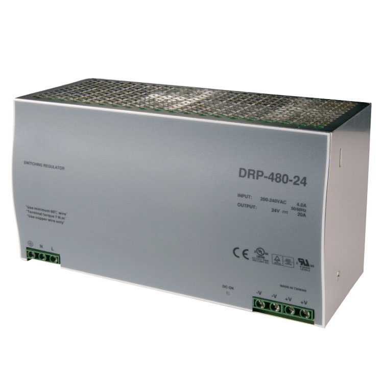 Заводской источник 480 Вт 20A DRP-480-24 din рейсветодио дный ку светодиодный драйвер с PFC