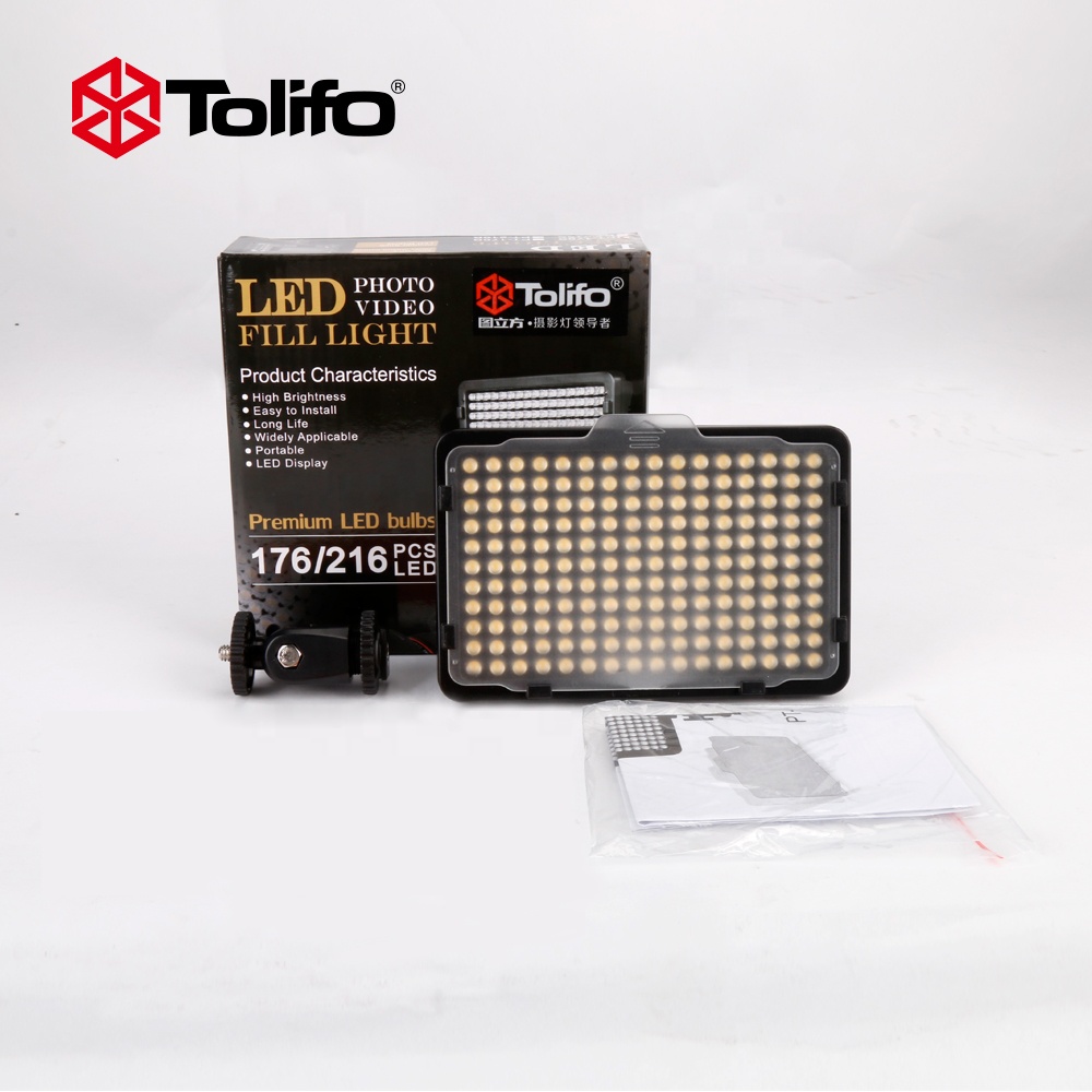 Dongguan фабрика Tolifo PT-176B хит продаж фотографическое освещение двухцветный Диммируемый фотостудия на камеру светодиодный свет