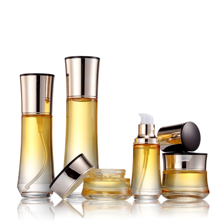 wholesale 30g 50g 40ml 100ml 120ml cosmetic glass bottle sets glass jar for skincare face cream lotion bottle