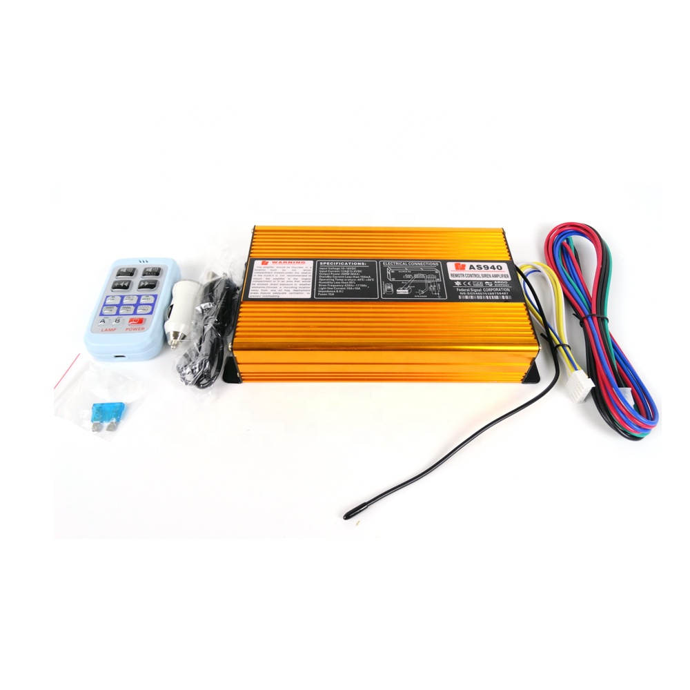 GDWLLIGHTING AS940 400 Вт полицейская сирена, электронный пульт дистанционного управления, беспроводной усилитель мощности 12 В