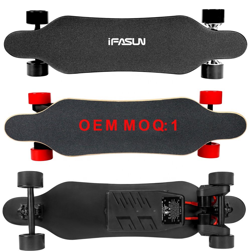 OEM MOQ 1 шт. 2000 Вт 45 км/ч 38 дюймов 8-слойный Лонгборд кленовый палубный двойной концентратор моторный усиленный Электрический скейтборд