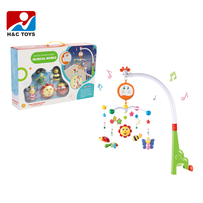 Новая мода пластик нетоксичный поворот музыкальный baby mobile для кроватки HC375653