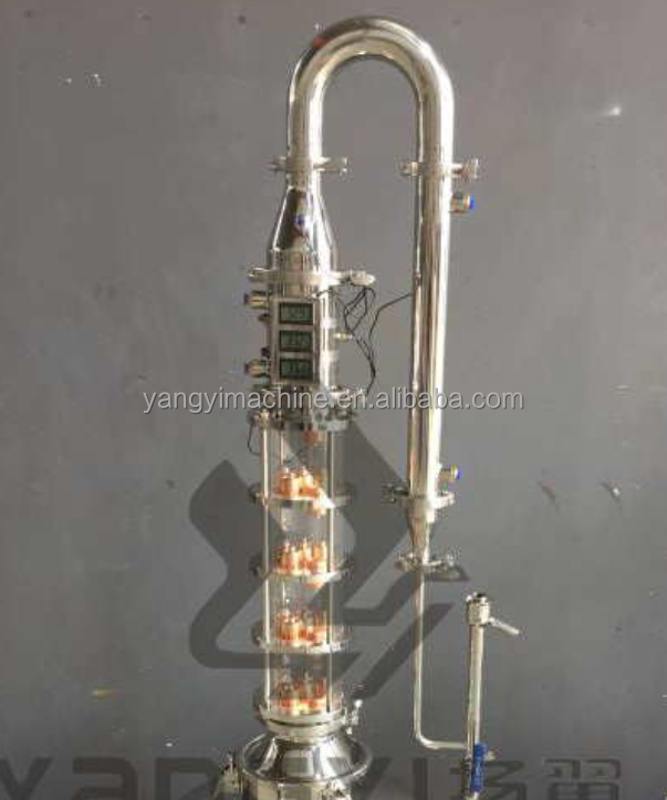 Alcohol flute distillation bubble column, ethanol distillation column
