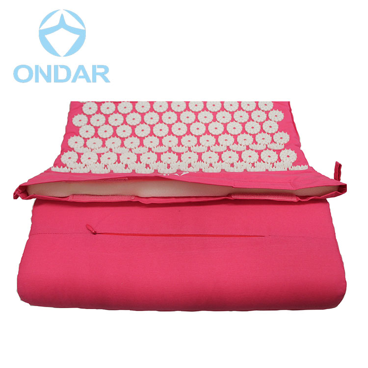 OEM Yoga Acupressure Mat Massage Back and Neck Pain Relief Muscle relaxation Acupressure Mat and Pillow Set