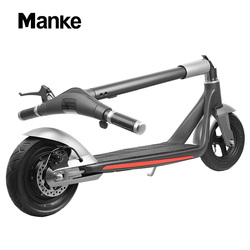 Манке MK006 10 дюймов Новый Дизайн Электрический скутер 300 Вт мотор складной самокат Скутер способный преодолевать Броды для взрослых