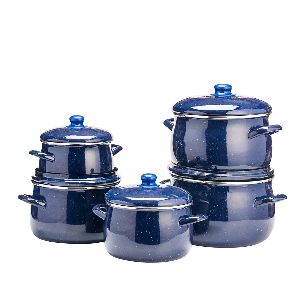 high quality blue hot enamel pot set ware enamel casserole set