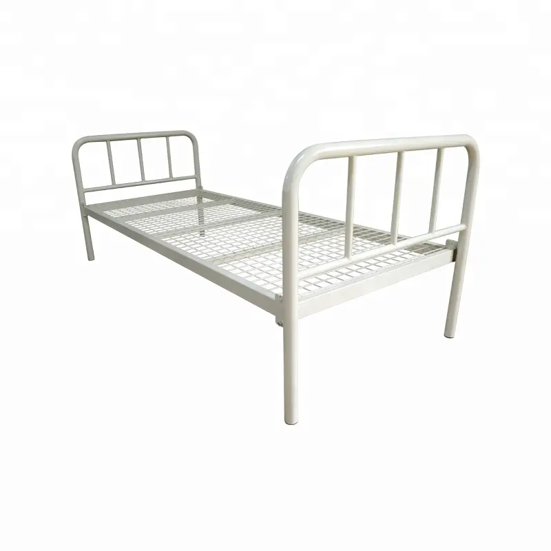 Cheap Bedroom furniture School Furniture Hospital Use Steel Single Bed Style Unique Metal Bed with Storage for Sale