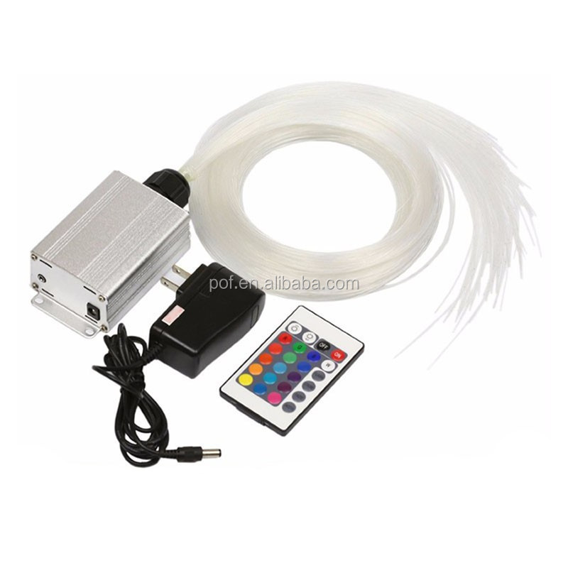 16 Вт RGB 1,5 м 150 шт. * 0,75 мм 7 цветов меняющий волоконно-оптический комплект с пультом дистанционного управления
