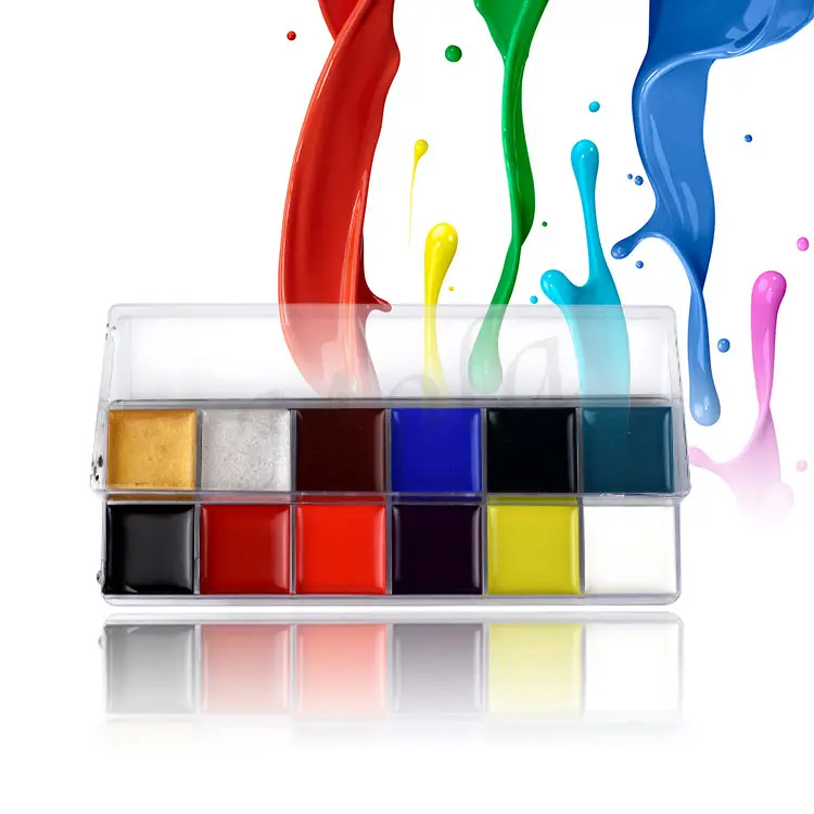 Hot selling body painting create your own brand cream eyeshadow palette