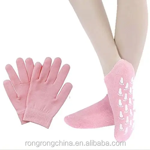 Unisex Beauty Spa Soften Treatment Skincare Moisturizing Gel Spa Socks And Gloves