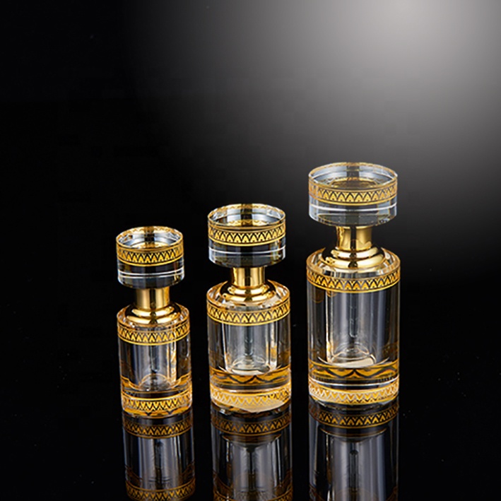 J11A-3ml украшенный золотой флакон для парфюма со стеклянной палочкой, бутылочкой для масла, бутылочкой oud
