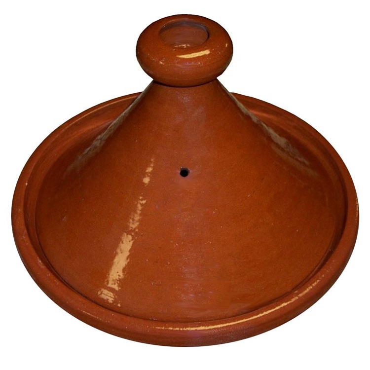 13.5 Inch Terracotta Moroccan Porcelain Cooking Tagine