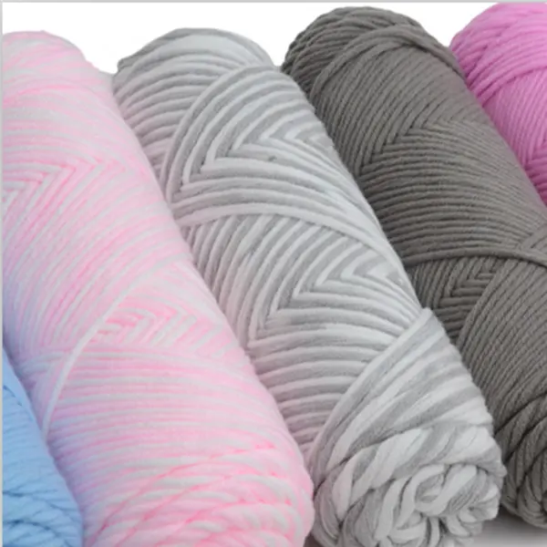 wholesale Soft Crochet Milk Cotton Knitting Yarn Soft Baby Cotton Yarn