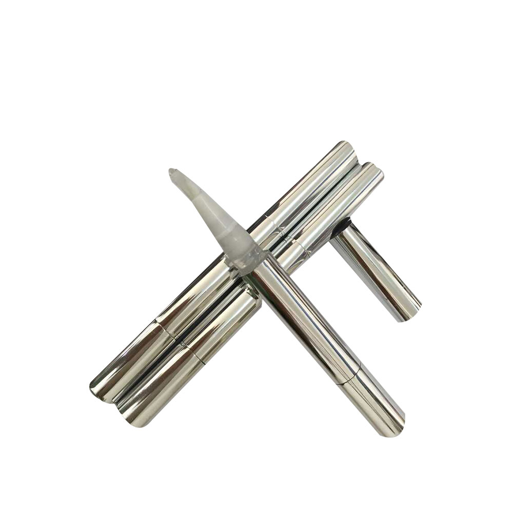 Wholesale 2ml Gold Aluminum Packaging Empty Tube Cosmetic Pen With Brush Tip