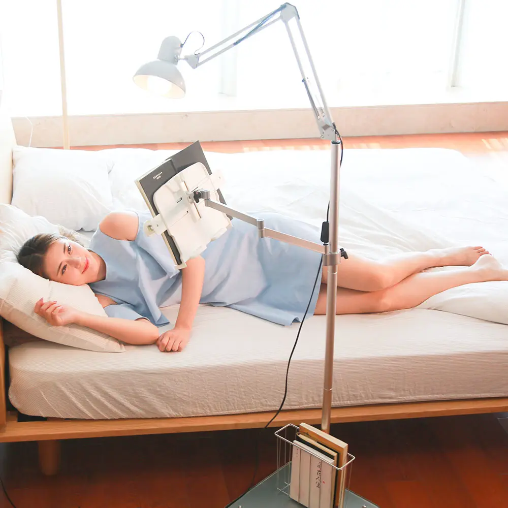 Wholesale Metal Portable Bedroom Adjustable Standing BooKstands Holder 360 degree height metal book stand holder reading
