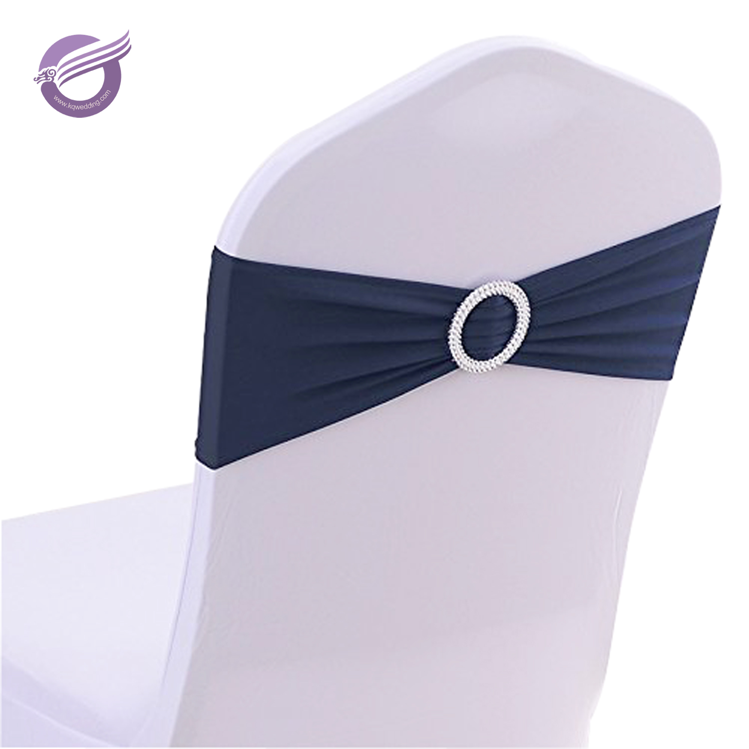 BS00136 Chair decoration wedding navy spandex chair bands