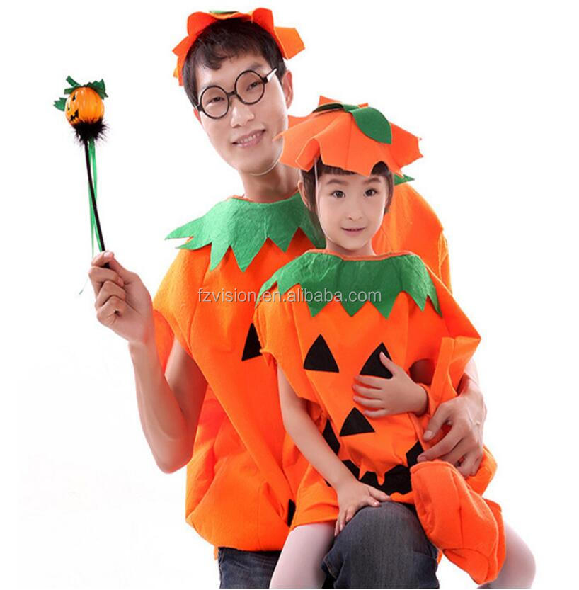 Hot Halloween Cosplay costumes Orange kids Adult pumpkin Costumes