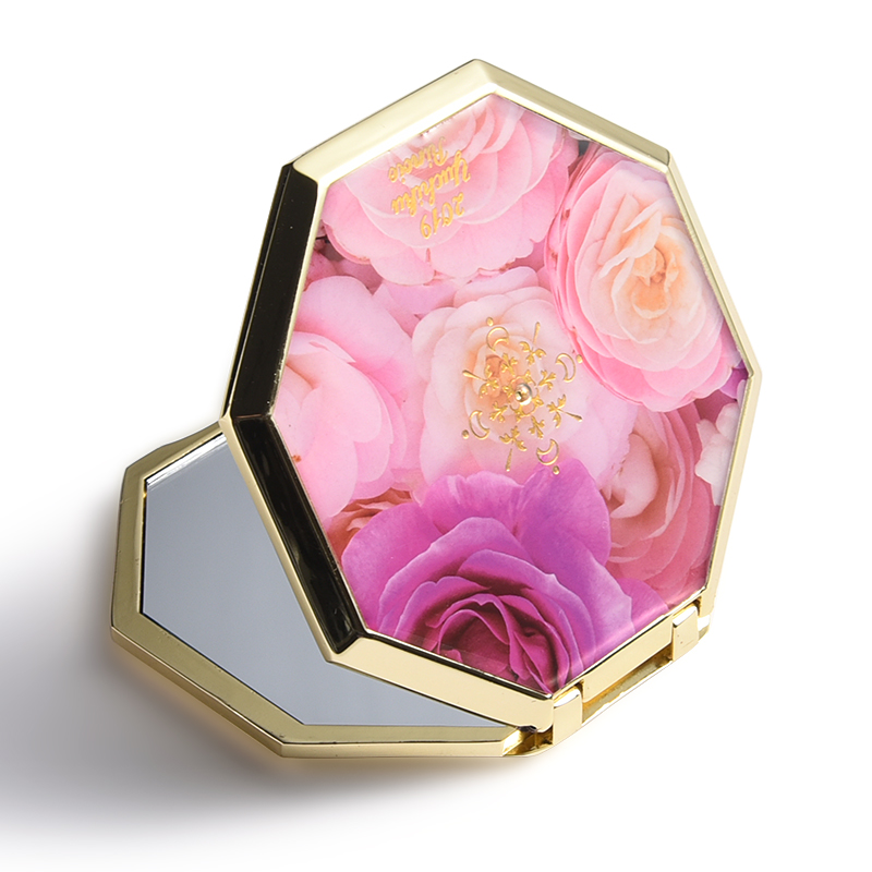 Pocket Mirror Octagon Double Sided Folding Modern Epoxy Mini Wholesale Compapct Mirror