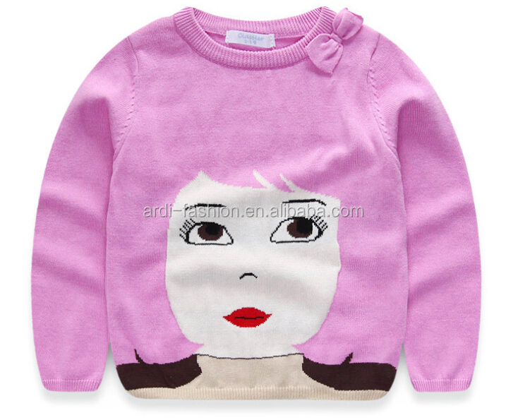 2015 2016 последний Crewneck дети мода в технике интарсия