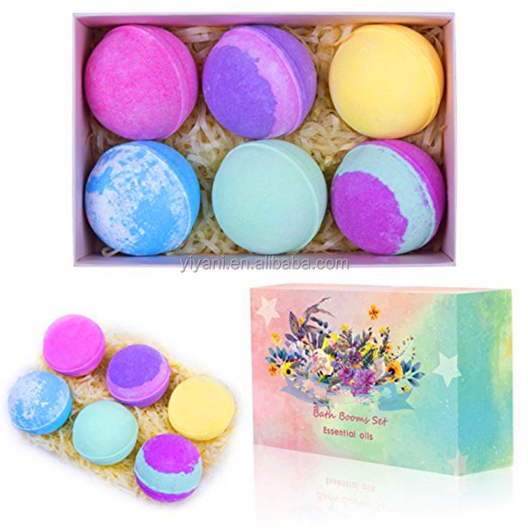 Vegan bath fizzy spa красочные органические натуральные эфирные масла для ванны Пузырьковые увлажняющие бомбы для ванной подарочный набор поставки