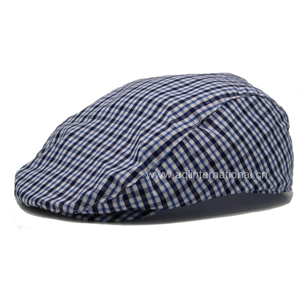 Мода плед плющ cap Проверено Ткань Плющ cap пользовательские newsboy cap