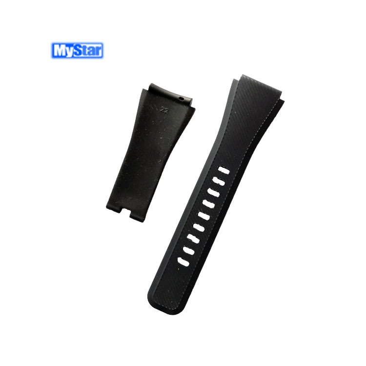 Black silicone rubber sports watch band OEM watch belt for watch