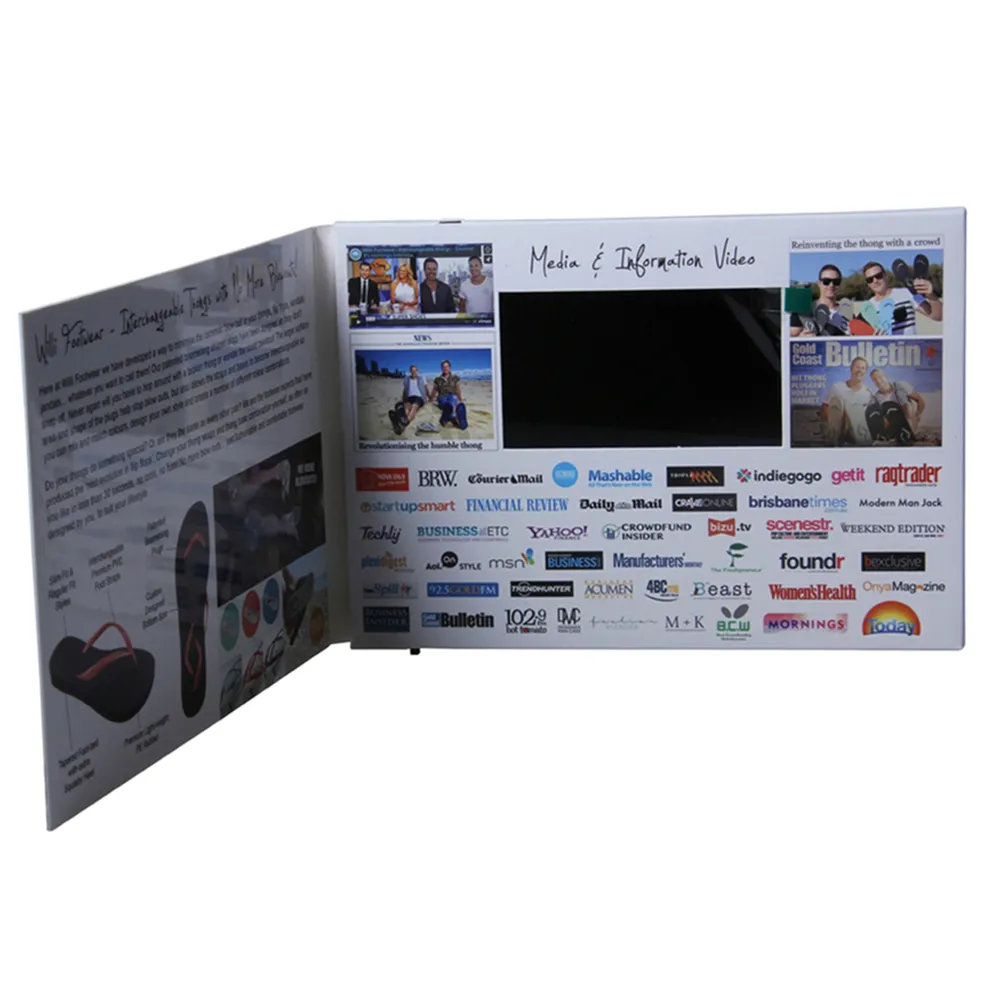 2,4 "/2,8"/4,3 "/5"/7 "/10" дюймов TFT LCD Видео плеер почтовая поздравительная карта