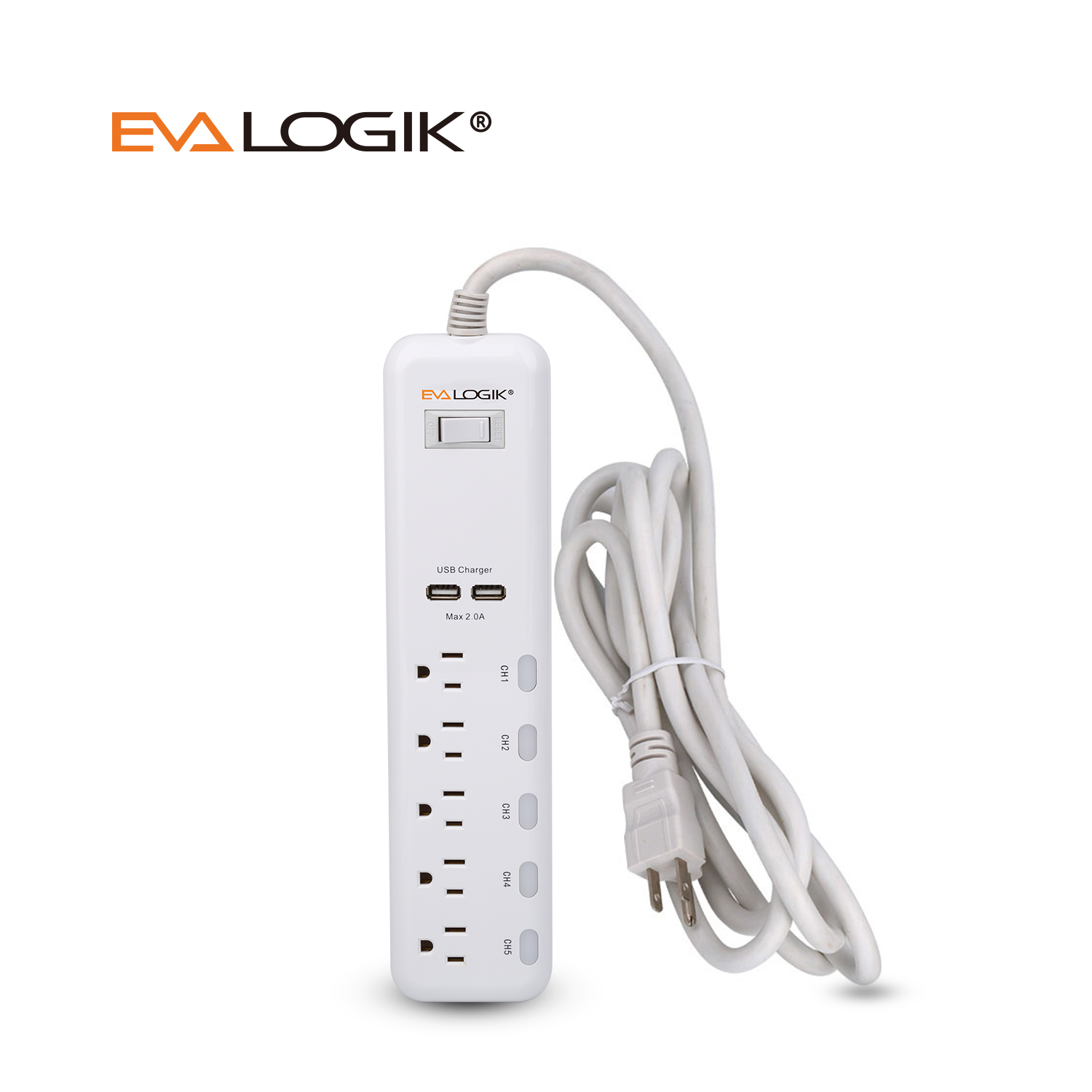 5 Outlets 2 USB Smart Life APP Wireless Remote Control Tuya Wifi Smart Power Strip With Usb