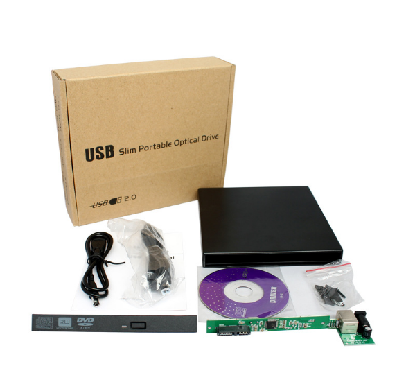 Чехол для оптического привода ноутбука/USB2.0 CD ROM чехол