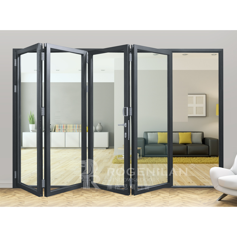 Aluminum Bi Folding Door Folding Patio Doors Folding Exterior French Doors