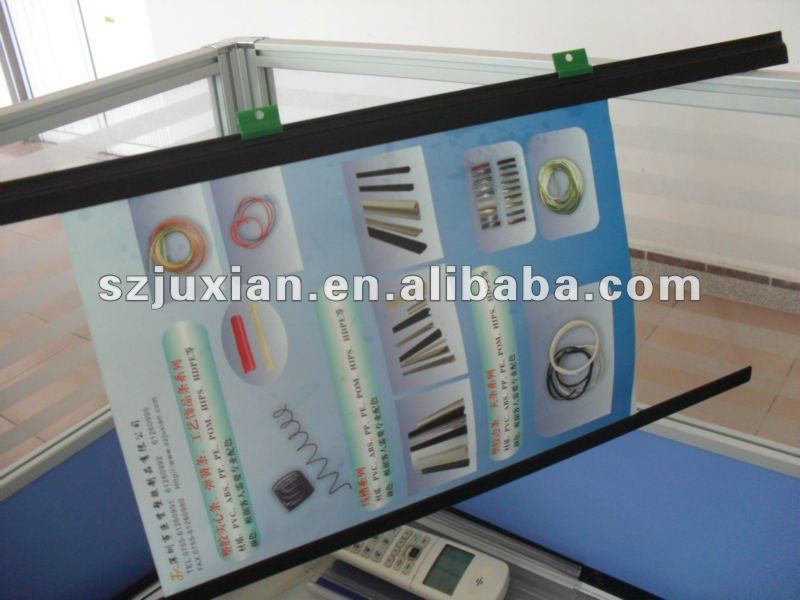 Poster hanger rail pvc rails /pvc clip for map/pvc rails of maps