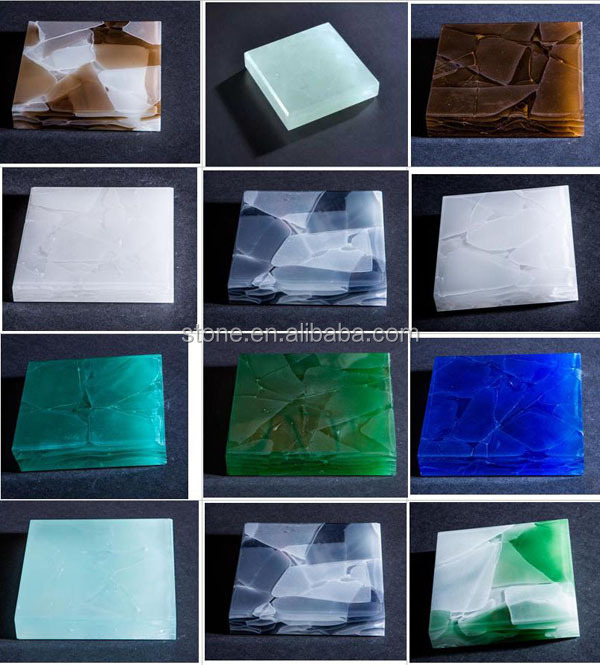 Кристаллизованный 3D Marmoglass переработанного нефрита стеклянные панели jadeglass камень Glass2