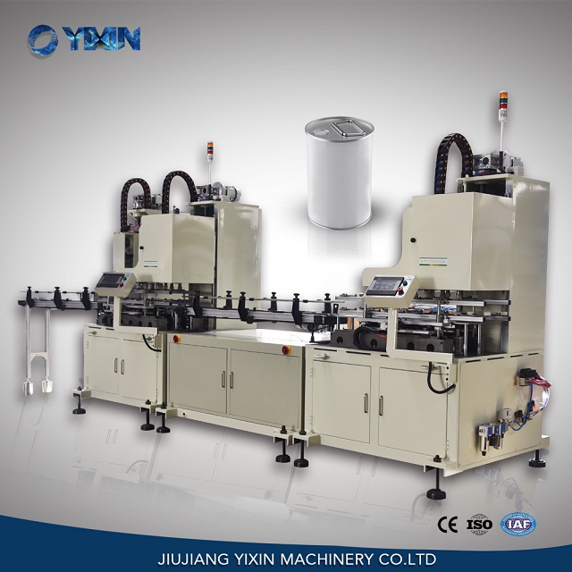 Yixin Technology new coming 60 cpm 1-6l round tin can making machine for paint  oil  food