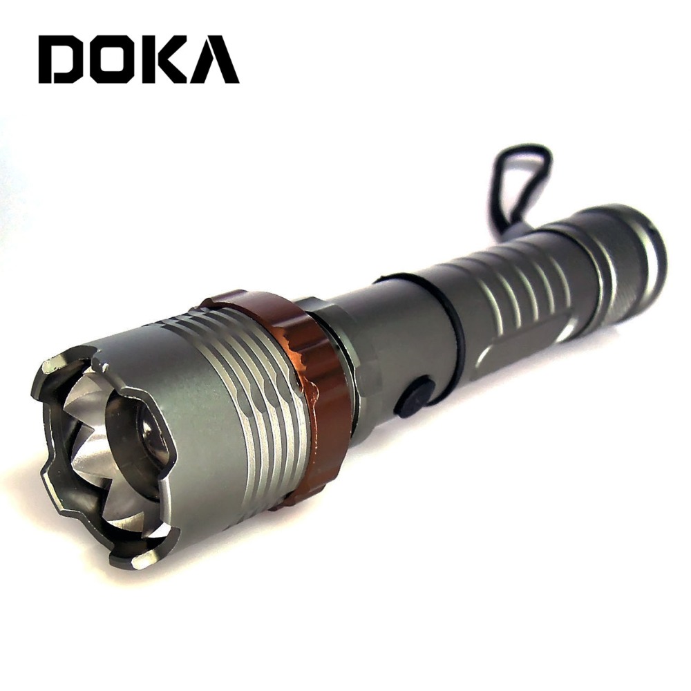 Самообороны тактический 1000LM Масштабируемые XML T6 LED 18650 супер лампа фонарик Фокус факел