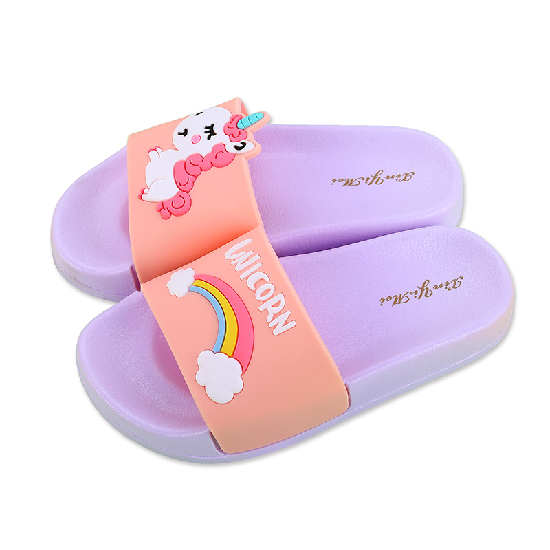 Greatshoe new design cute cartoon slippers for kids ,custom logo summer children slide slippers,custom pvc kids slippers