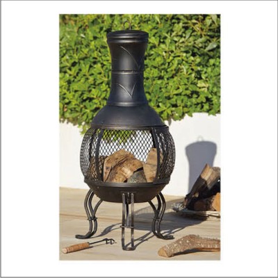 Уличный чугунный дымоход из древесины и стали chimenea