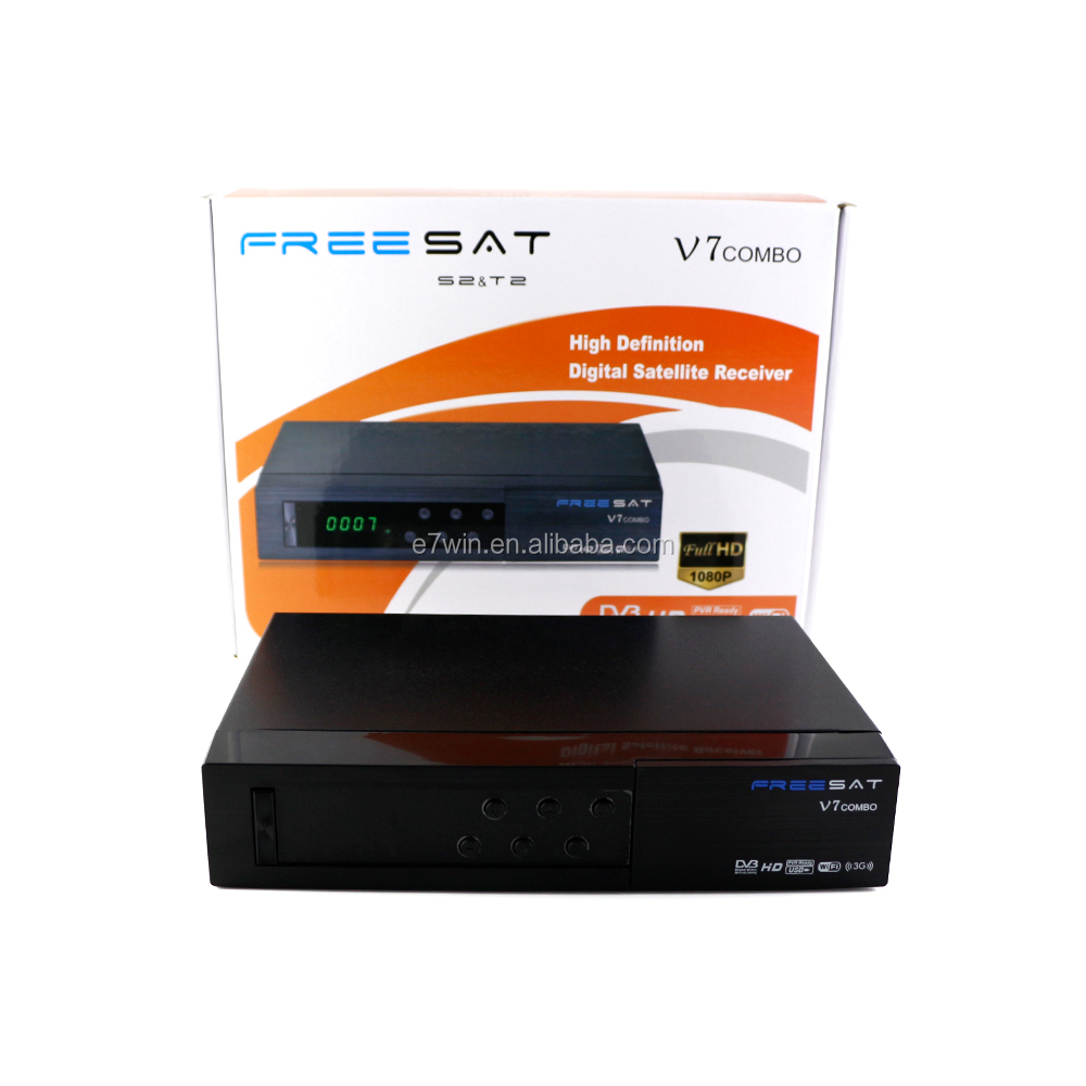 Freesat V7 Combo DVB-S2 + T2 MPEG4 полный 1080P fta спутниковый ресивер IPTV декодер с ca слот поддержкой usb wifi
