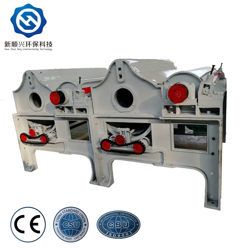 six roller cotton fabric textile waste recycling machine for cotton spinning/ fabric cotton waste recycling machine