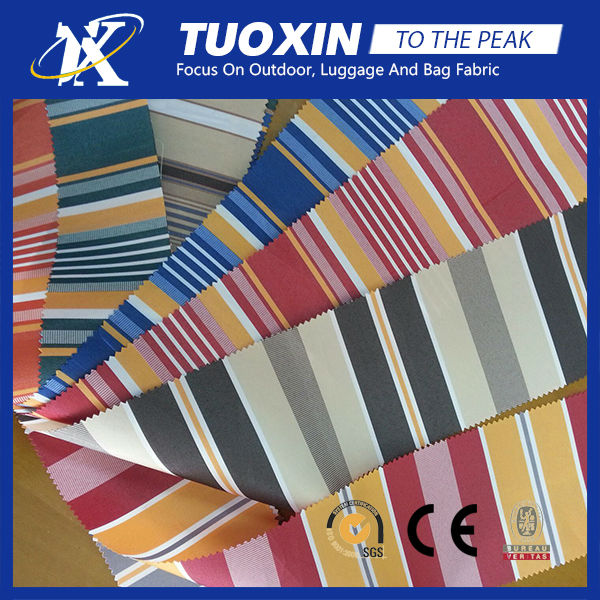 Stripe acrylic fabric for awnings